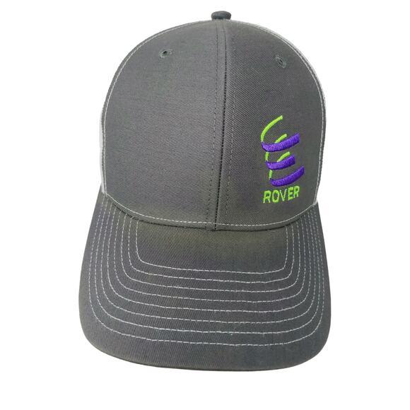 Richardson Mesh Back Snapback Hat Embroidered Rover Logo Gray White Dual 42" - Picture 1 of 11